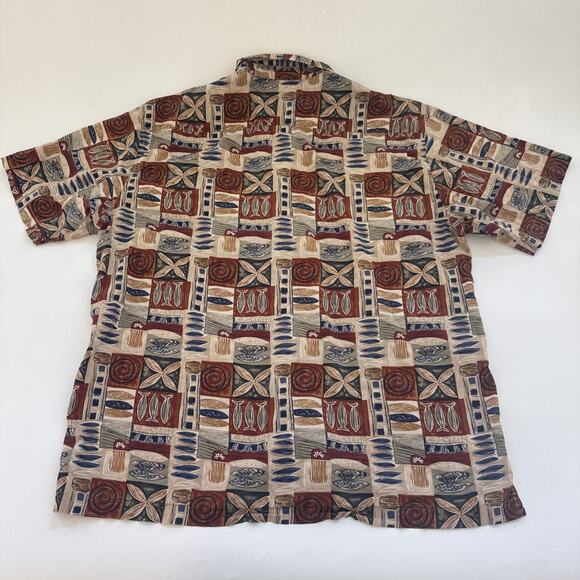 Vintage Guy Harvey Aftco Bluewater Hawaiian Shirt Casual Button Down Cotton 2XL - Picture 6 of 9